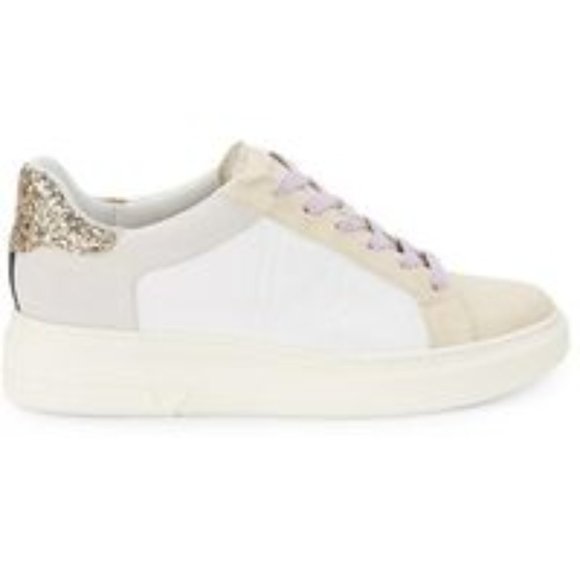 NWT VERONICA BEARD Geri Colorblock Leather & Suede Sneakers size 6.5 - Picture 2 of 13